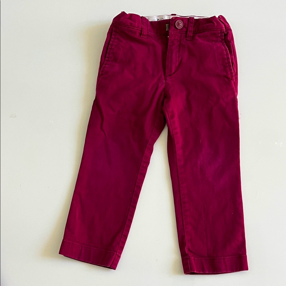 Crew cuts j crew merlot khaki pants size 3